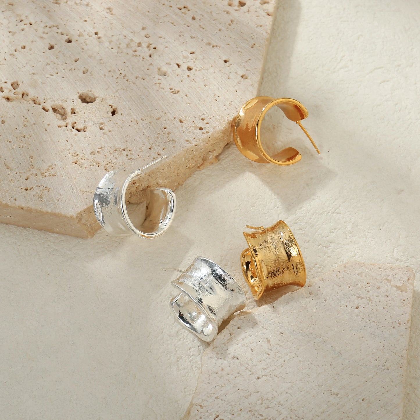 Vintage Wide C-Shape Earrings