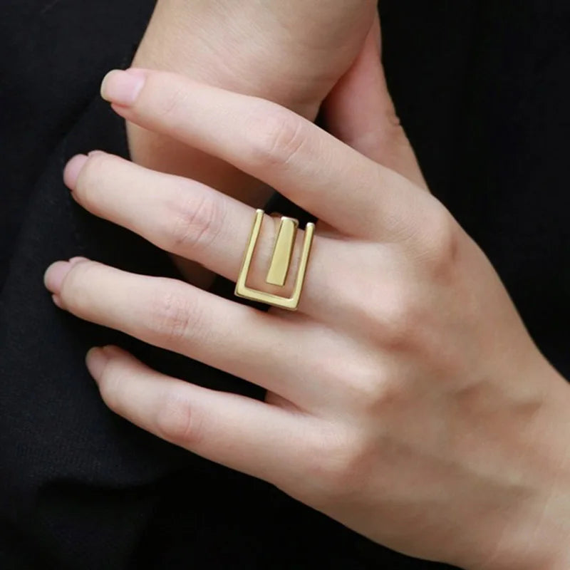 Minimalist Gold Plated Silver Ring