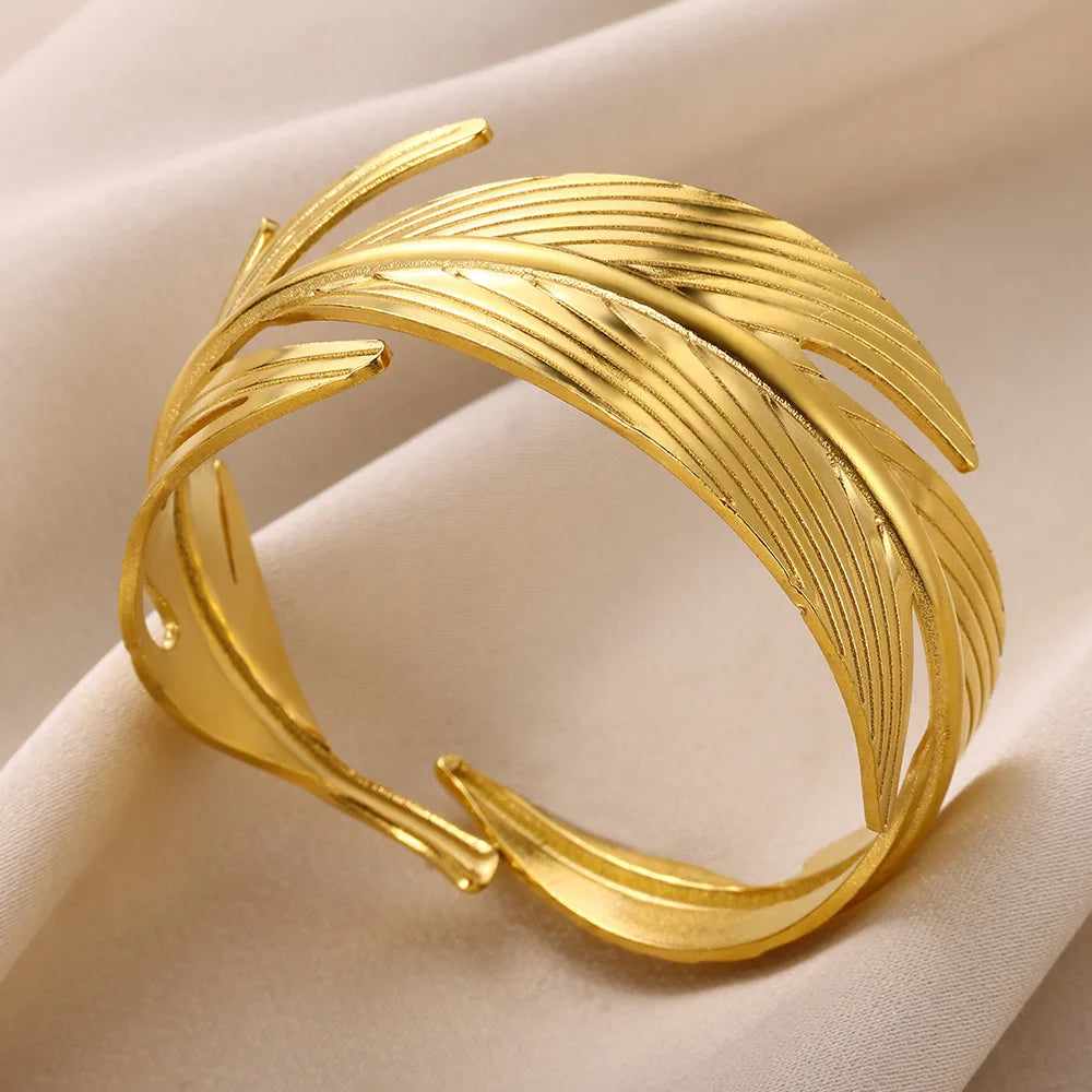 Textured Gold Cuff Bracelet
