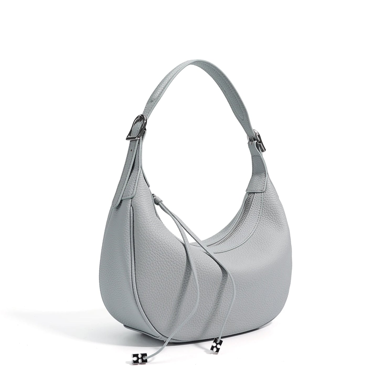 Genuine Leather Half-Moon Bag