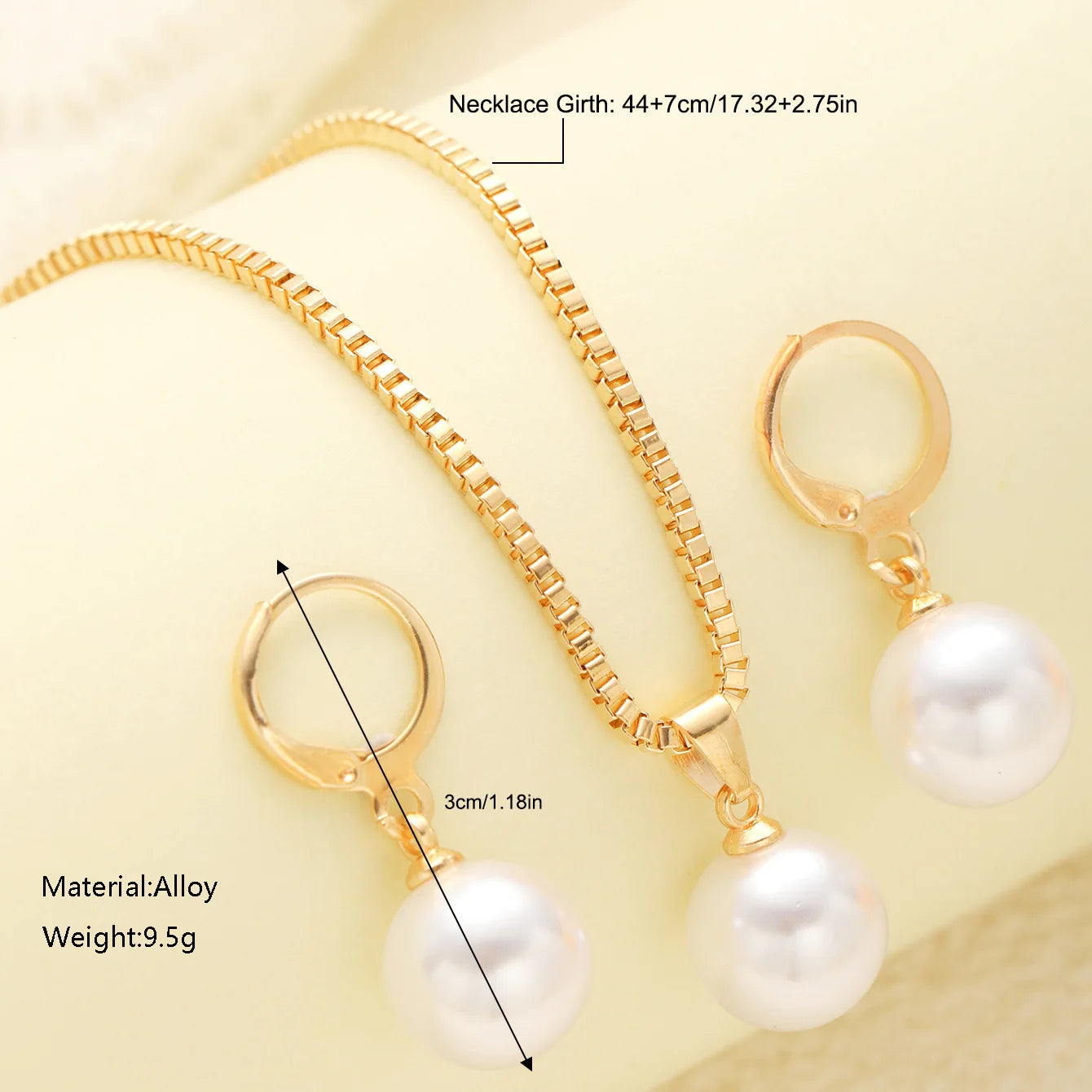 Simple Pearl Jewelry Set