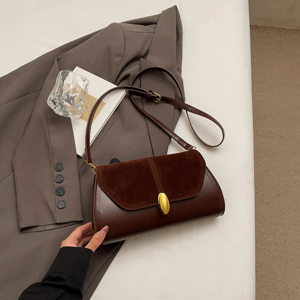 Vintage PU Leather Crossbody Bag