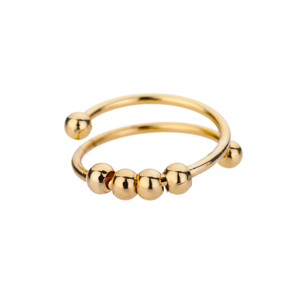 Luxury 316L Stainless Steel Gold Ring for Women