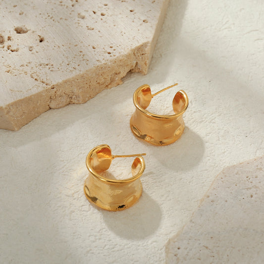 Vintage Wide C-Shape Earrings