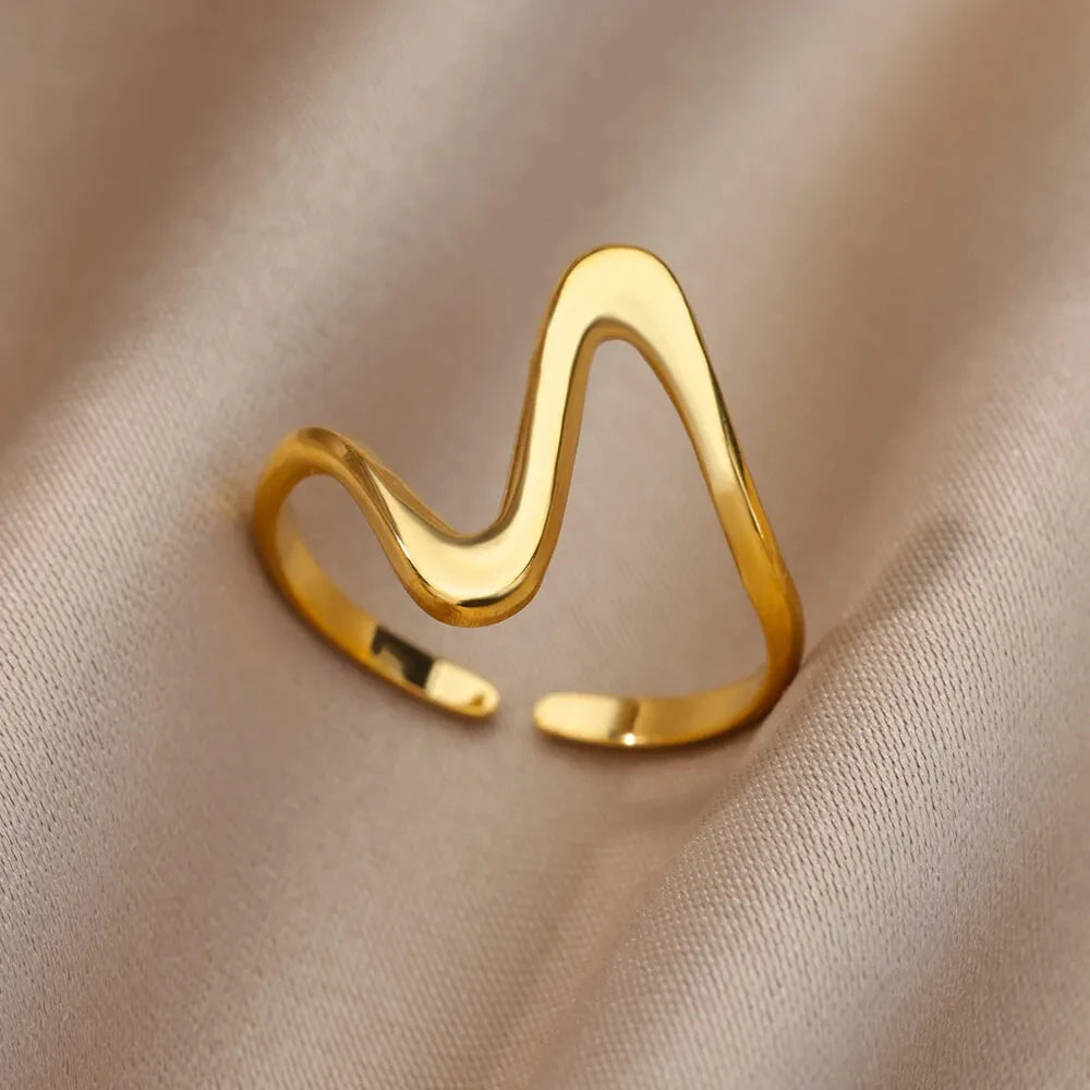 Luxury 316L Stainless Steel Gold Ring for Women