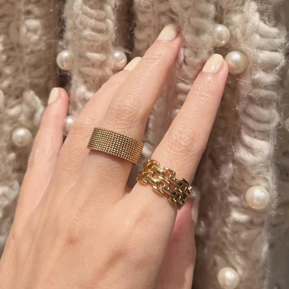 Gold Plated Woven Ring
