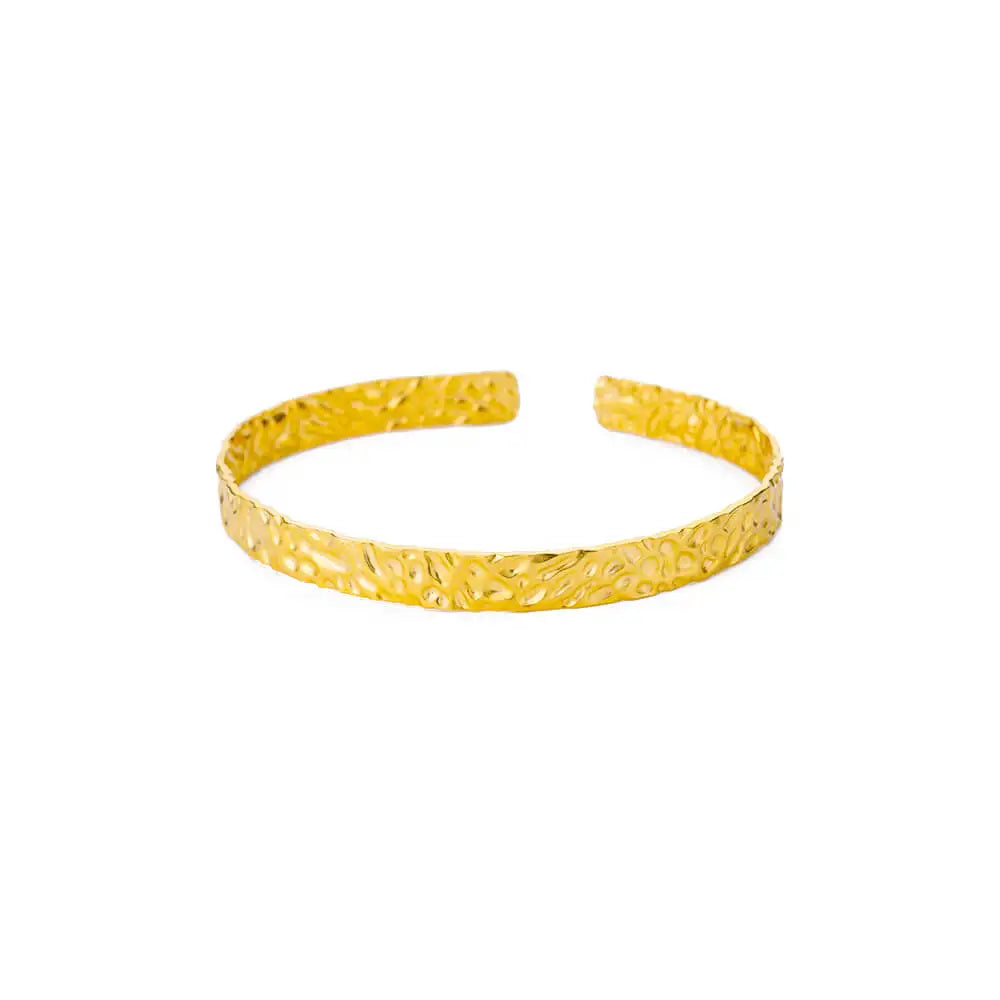 Classic Gold Stainless Steel Cuff Bracelet