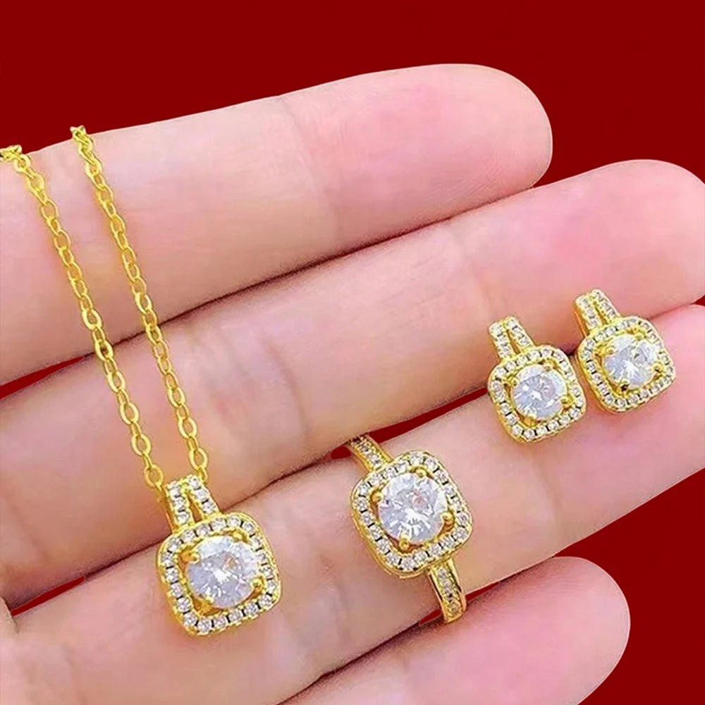Elegant Cube Jewelry Set