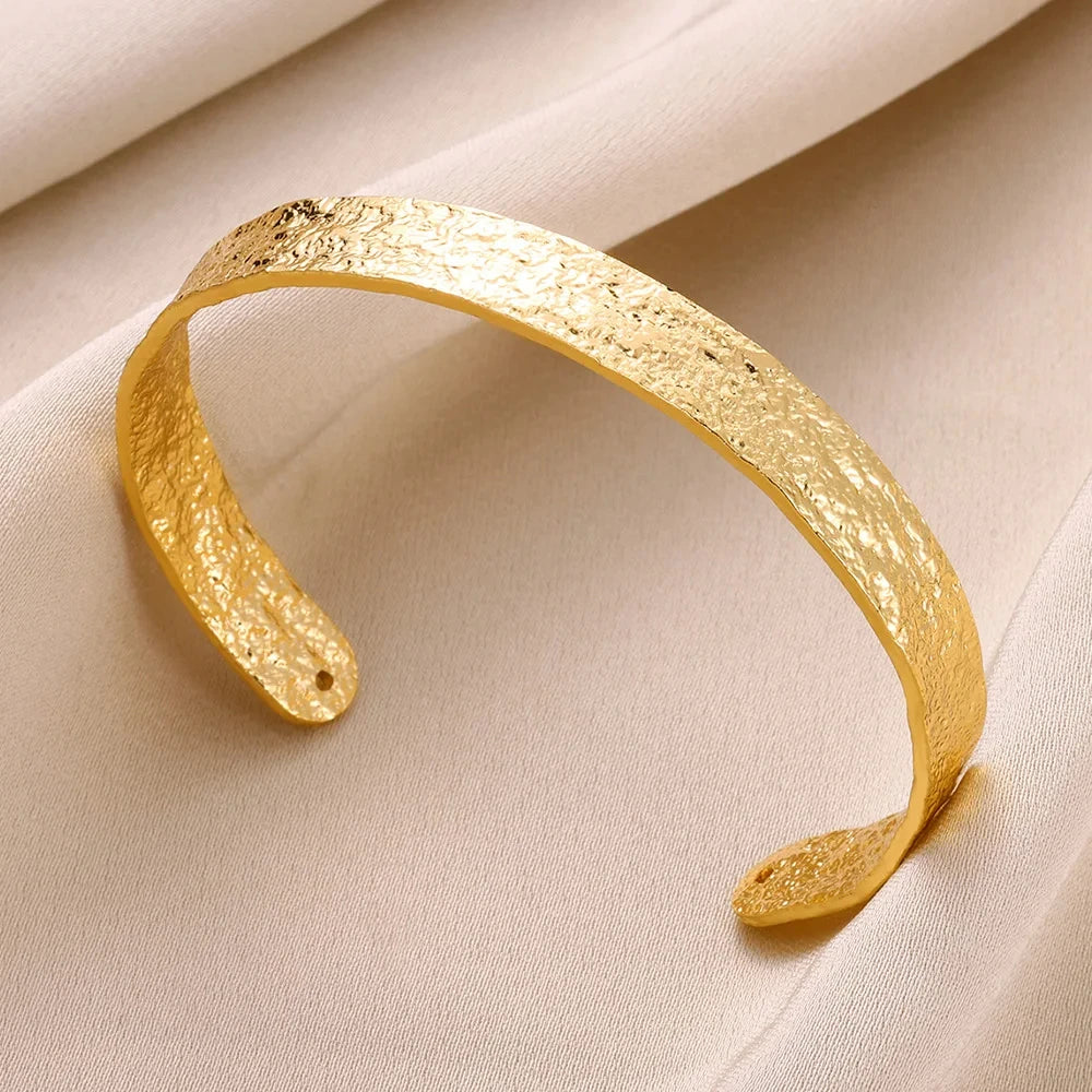 Classic Gold Stainless Steel Cuff Bracelet