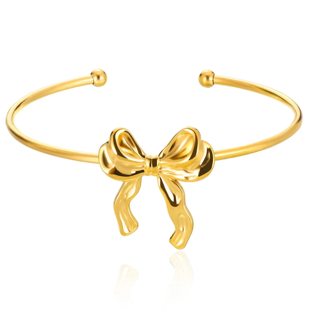 Classic Gold Stainless Steel Cuff Bracelet