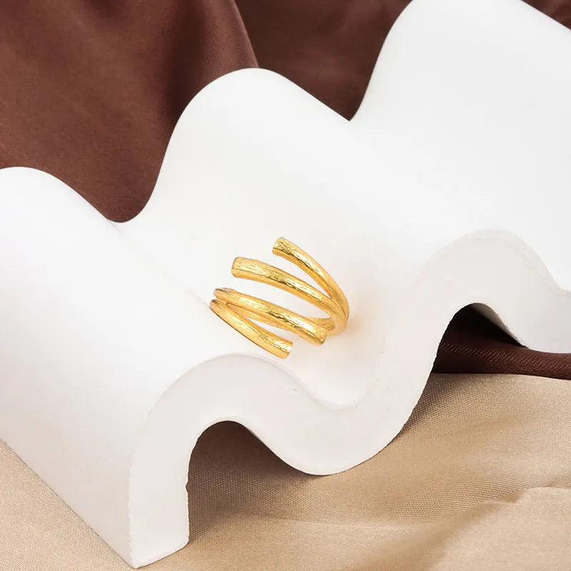 Retro Double Layer Gold Ring