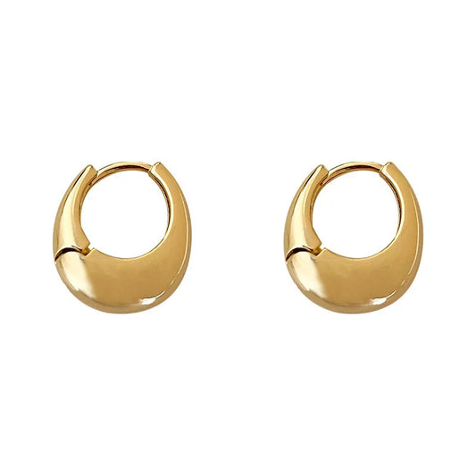 Trendy Silver Hoop Earrings