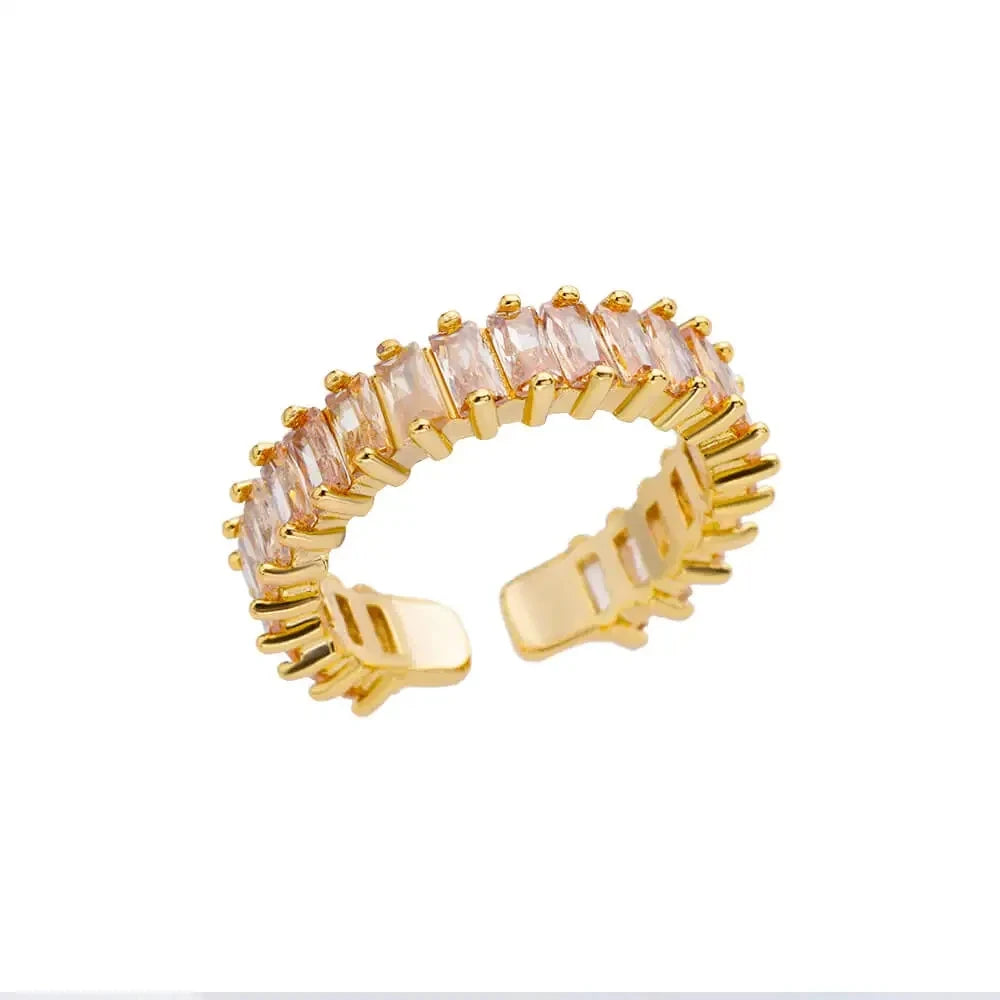 Luxury 316L Stainless Steel Gold Ring for Women