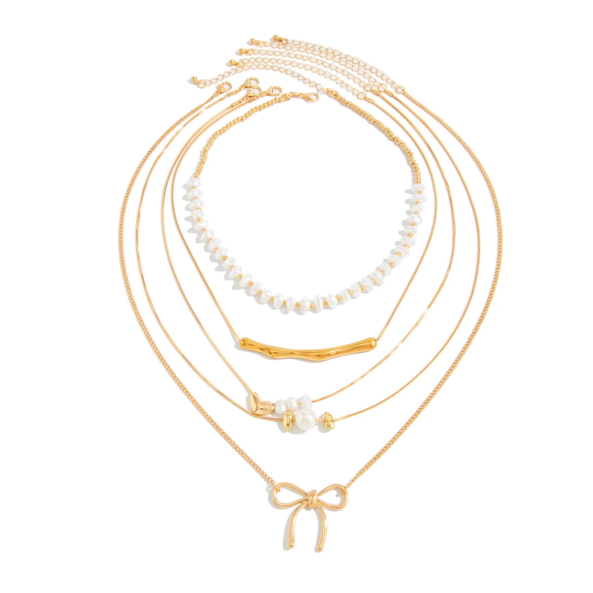 Elegant Pearl Choker Necklace Set