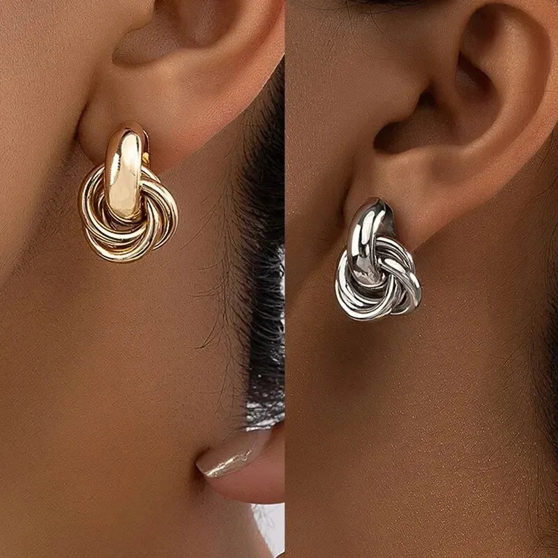 Cute Gold & Silver Hoop Earrings