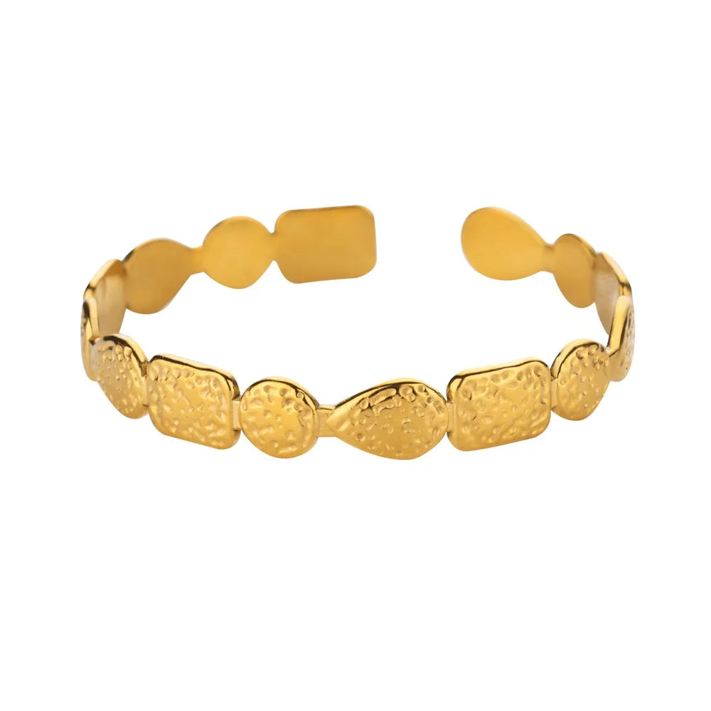 Classic Gold Stainless Steel Cuff Bracelet