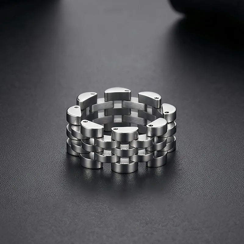 Minimalist Stainless Steel Openwork Ring