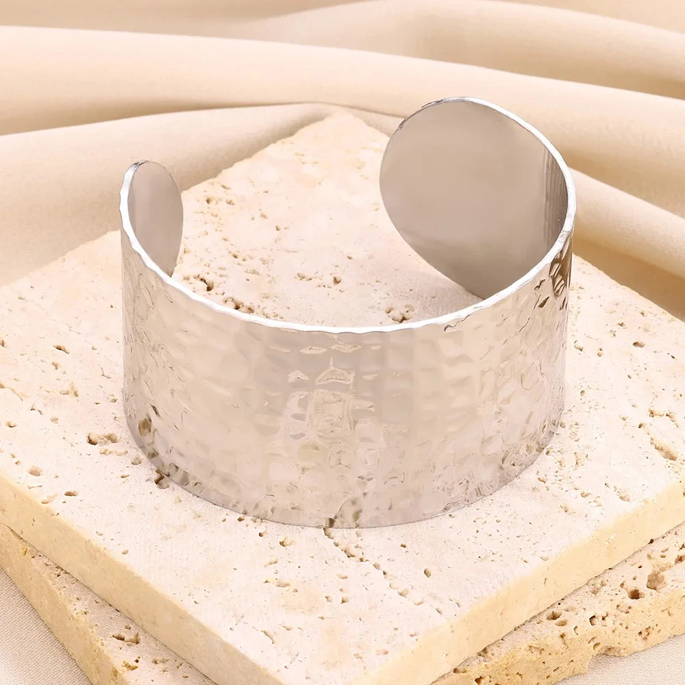 Classic Gold Stainless Steel Cuff Bracelet