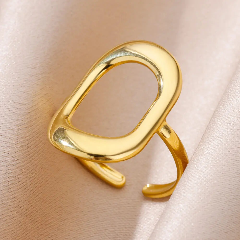 Luxury 316L Stainless Steel Gold Ring for Women