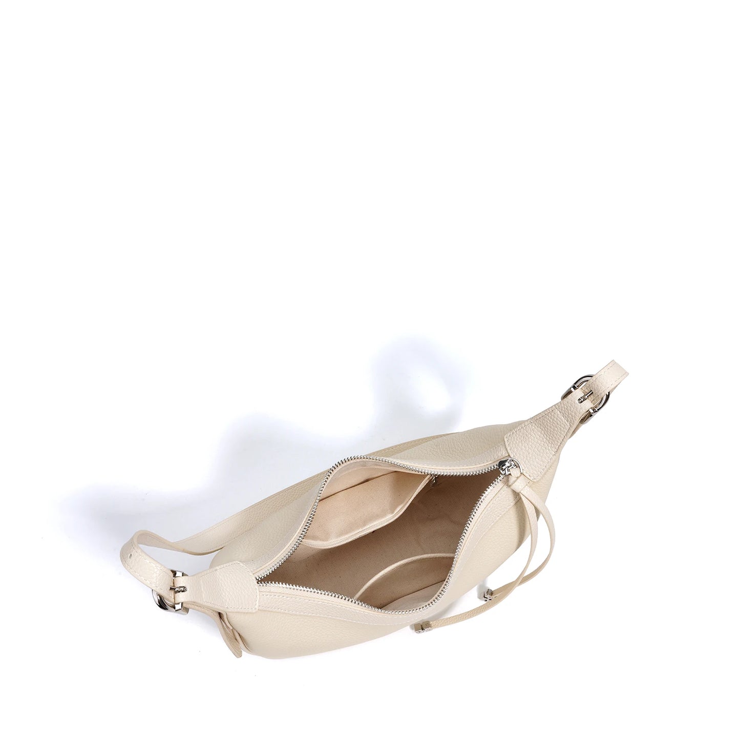 Genuine Leather Half-Moon Bag