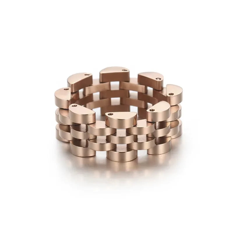 Minimalist Stainless Steel Openwork Ring
