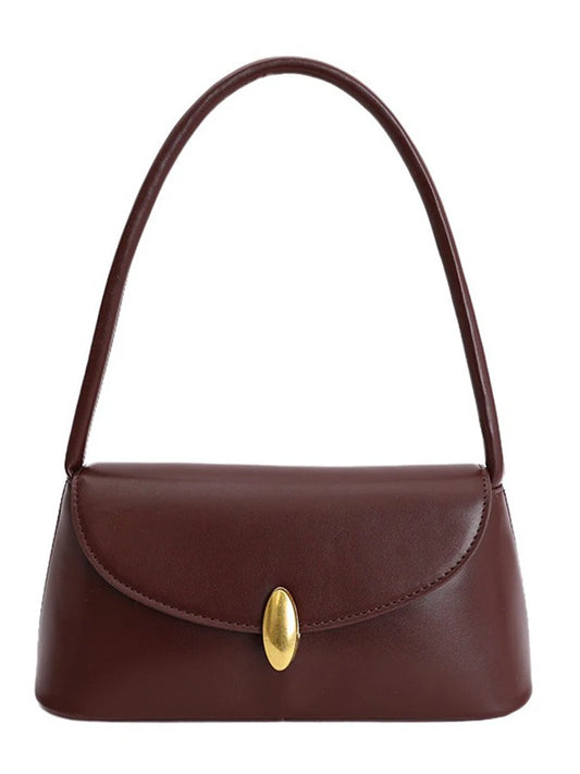 Vintage PU Leather Underarm Bag