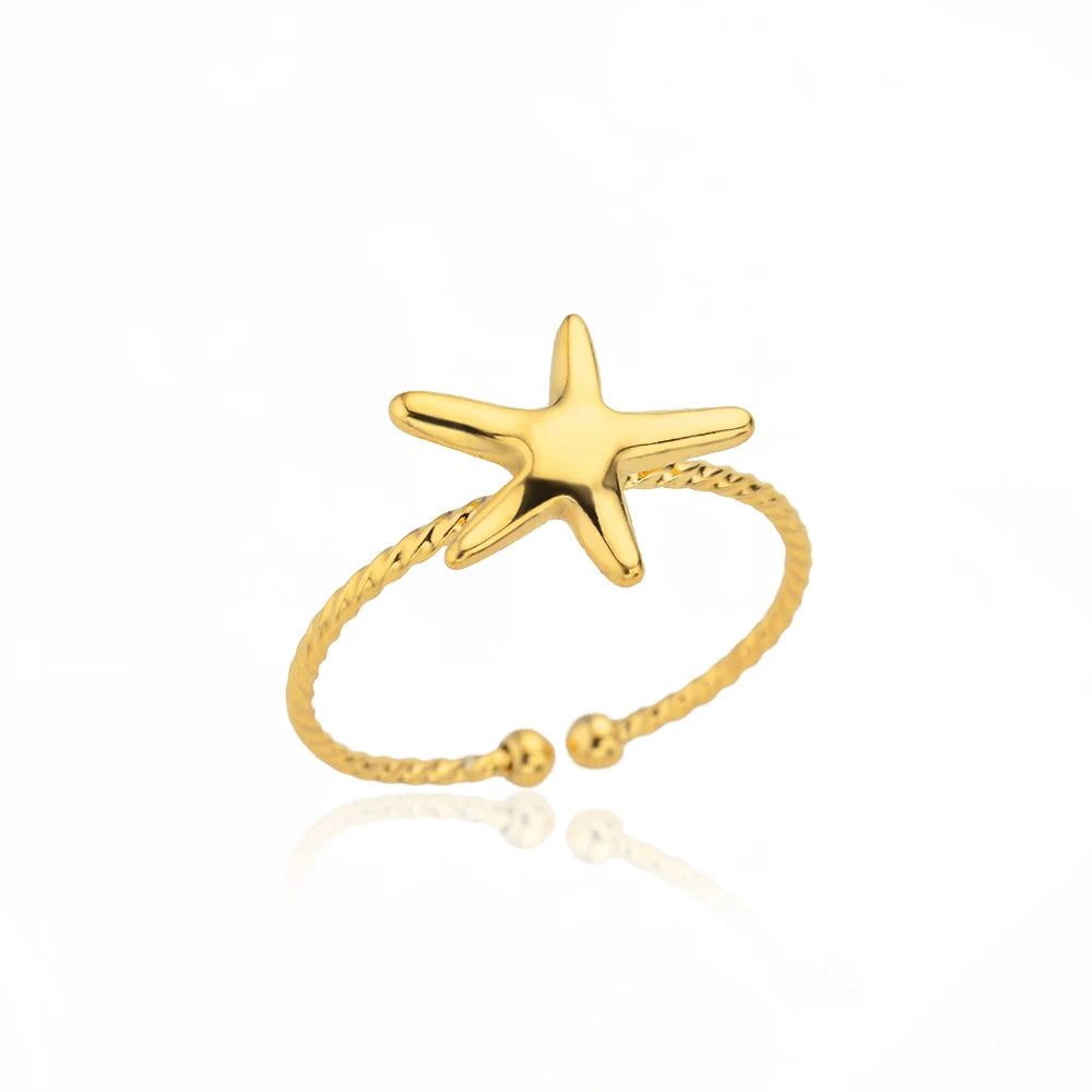Luxury 316L Stainless Steel Gold Ring for Women