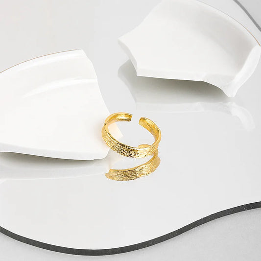 Retro Double Layer Gold Ring