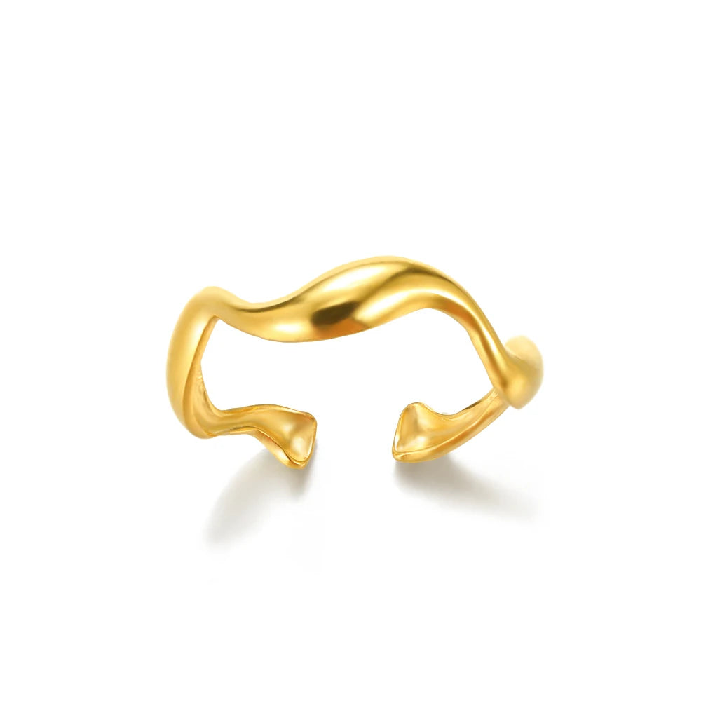 Luxury 316L Stainless Steel Gold Ring for Women