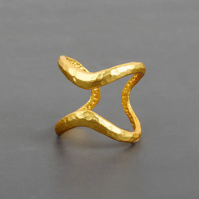 Retro Double Layer Gold Ring