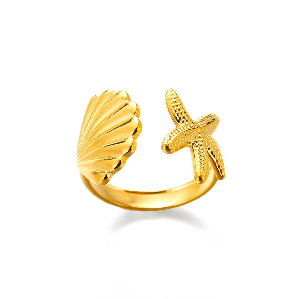 Luxury 316L Stainless Steel Gold Ring for Women