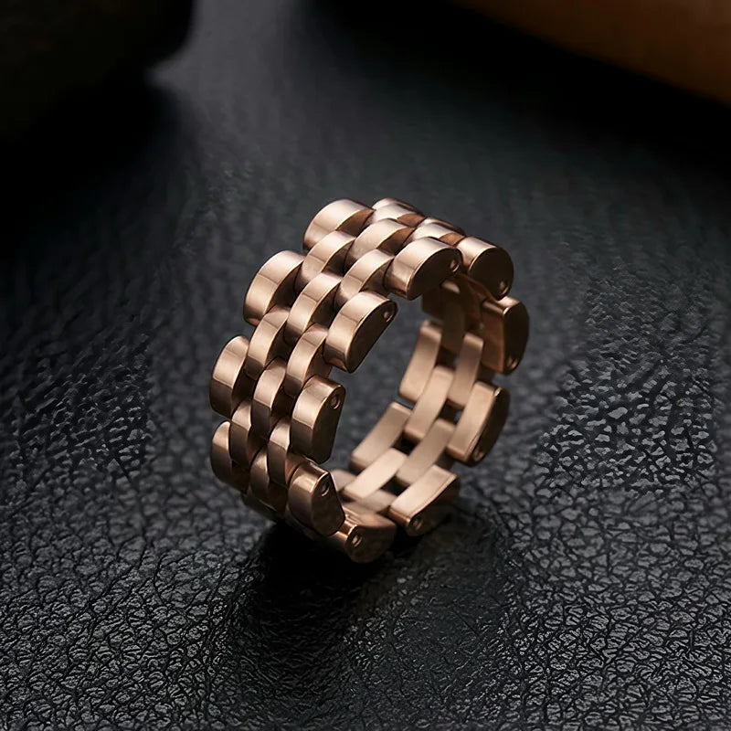 Minimalist Stainless Steel Openwork Ring