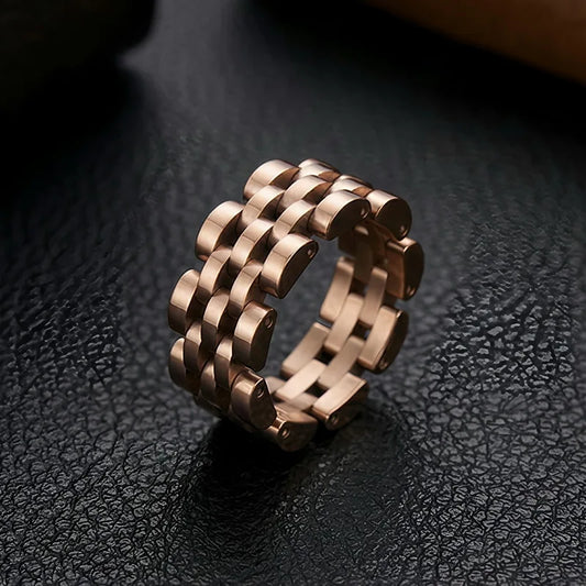 Minimalist Stainless Steel Openwork Ring