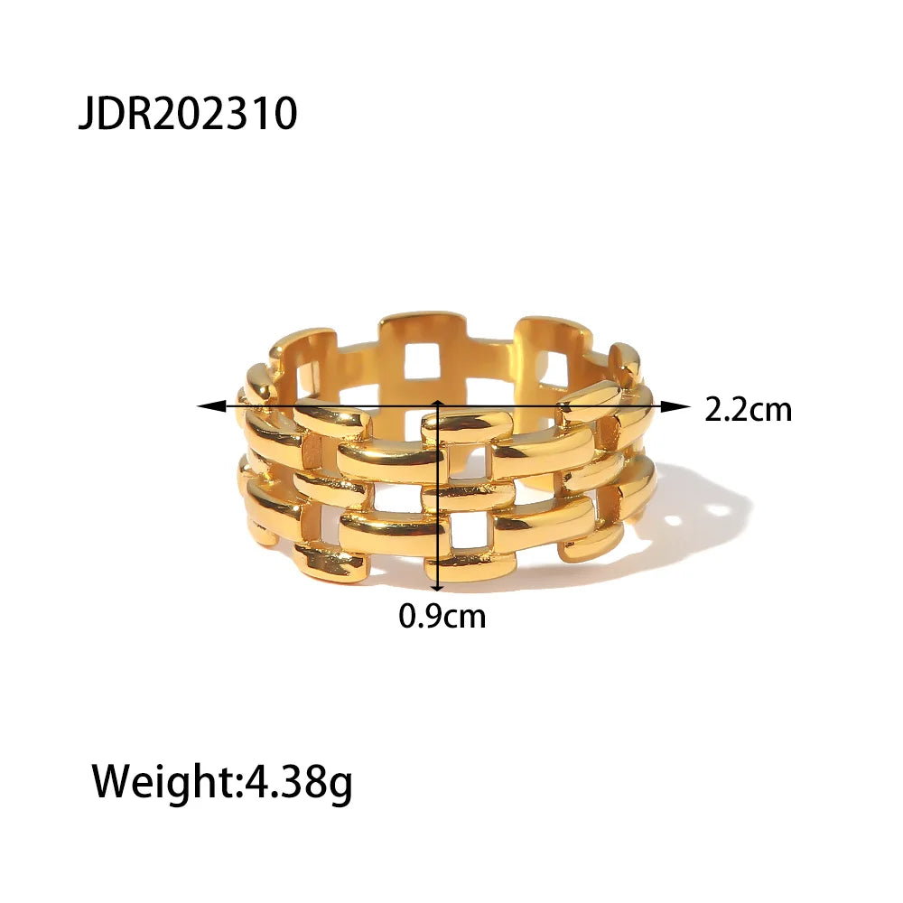 Gold Plated Woven Ring