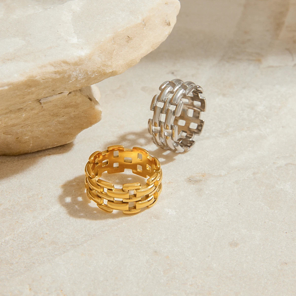 Gold Plated Woven Ring