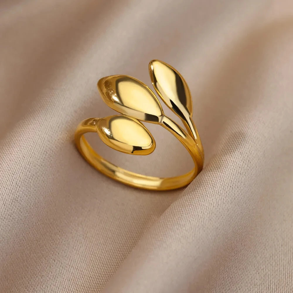 Luxury 316L Stainless Steel Gold Ring for Women