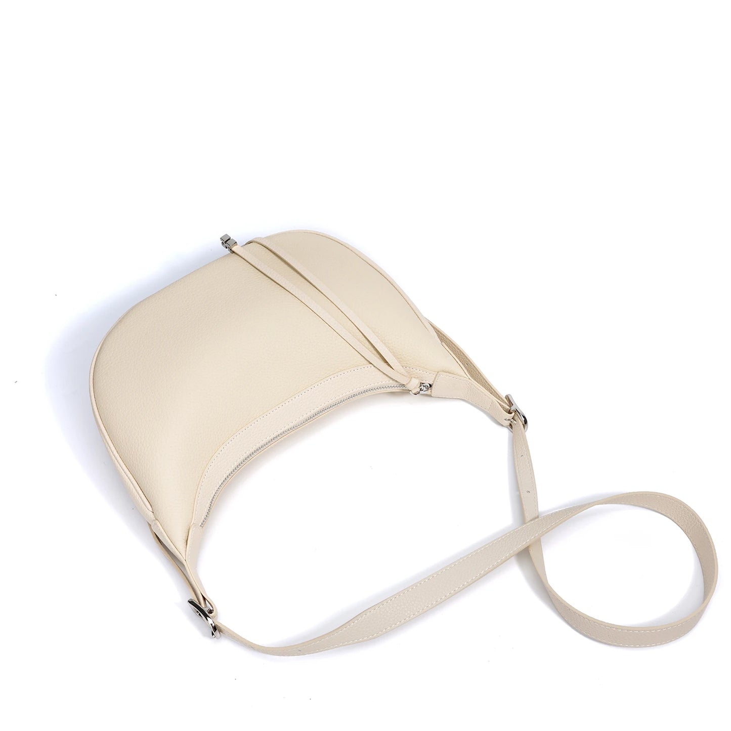 Genuine Leather Half-Moon Bag