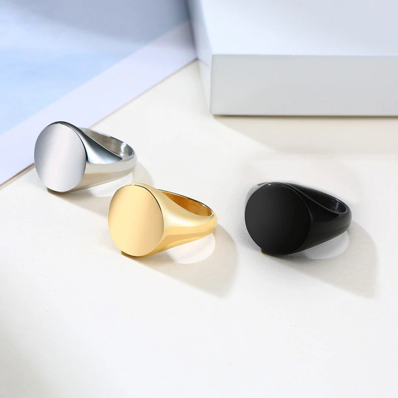 Personalized Stainless Steel Signet Ring