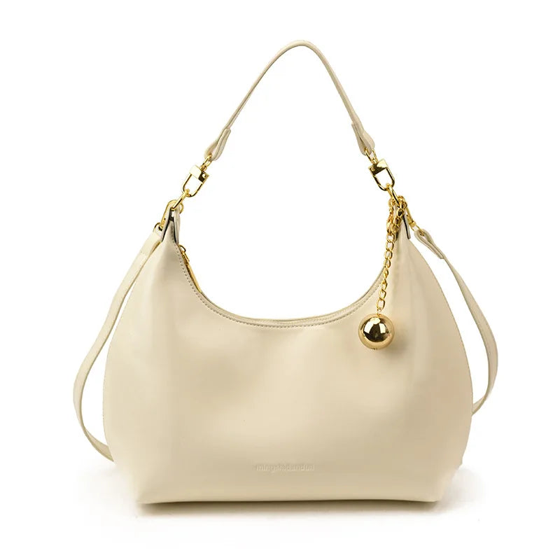 French Retro Burgundy Crossbody Bag