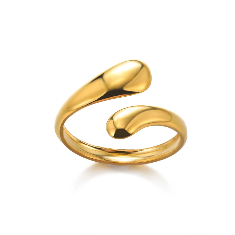 Luxury 316L Stainless Steel Gold Ring for Women