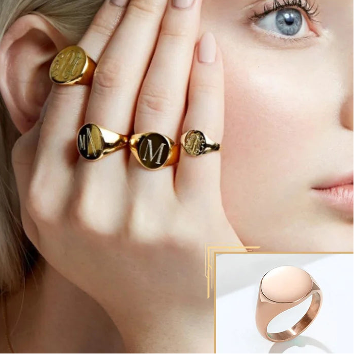Personalized Stainless Steel Signet Ring